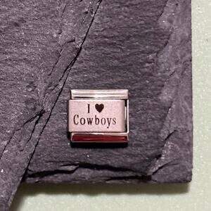 I ❤️ Cowboys Italian Charm Bracelet Link